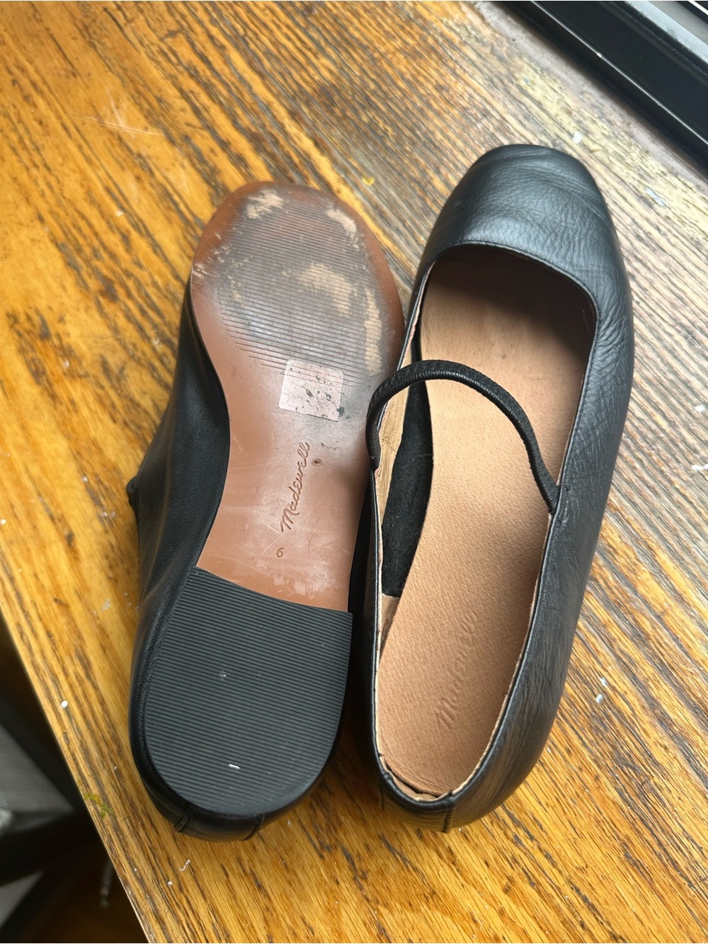 Madewell Greta Mary Jane Flat Black - Picture 2 of 4